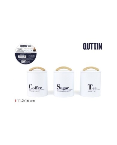 BOTE METAL COCINA ASA MADERA 3SURT QUTTIN