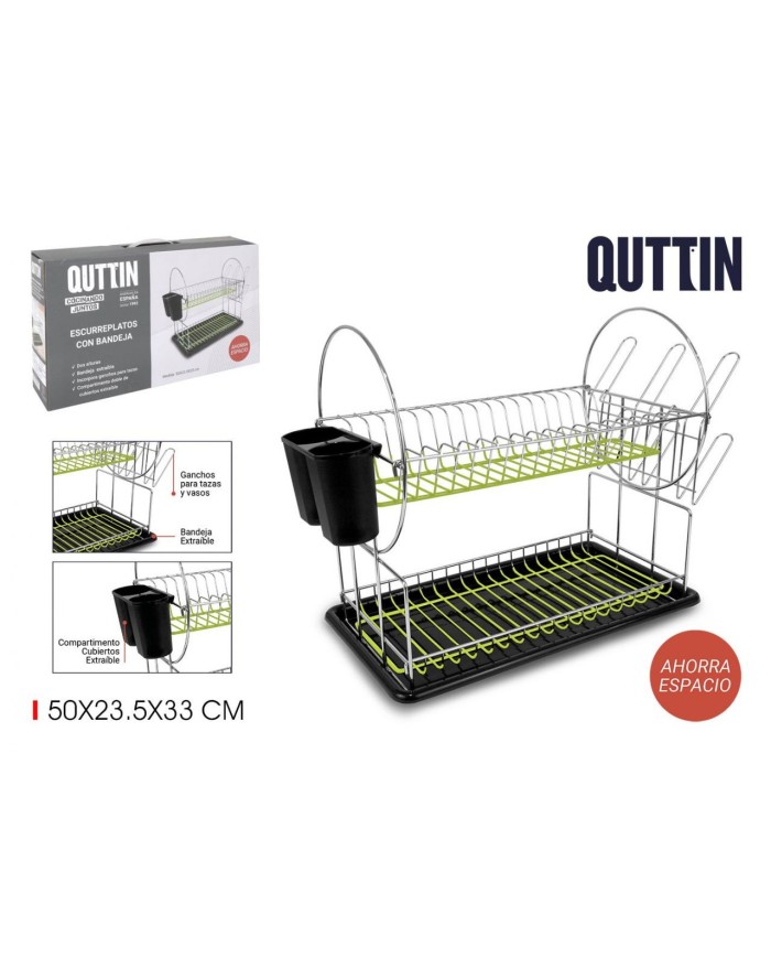 ESCURREPLATOS C/BANDEJA 50X23.5X33 QUTTIN