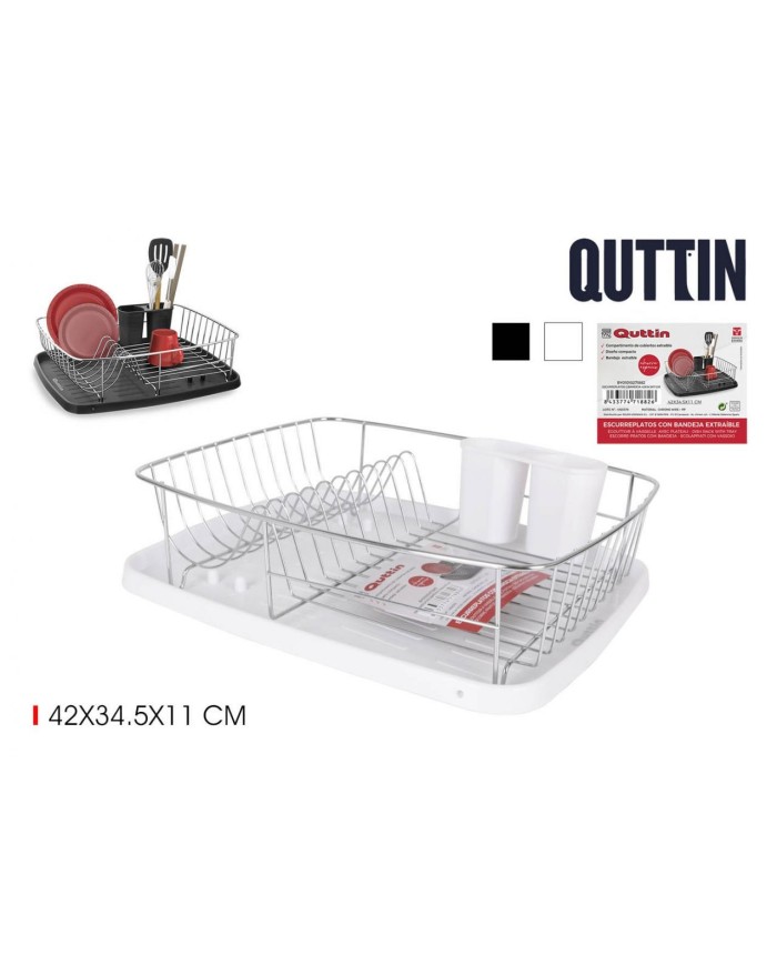 EK ESCURREPLATOS C/BANDEJA 42X34.5X11C QUTT
