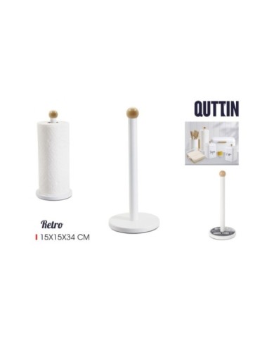 SOPORTE ROLLO COCINA RETRO 15X34CM QUTTIN