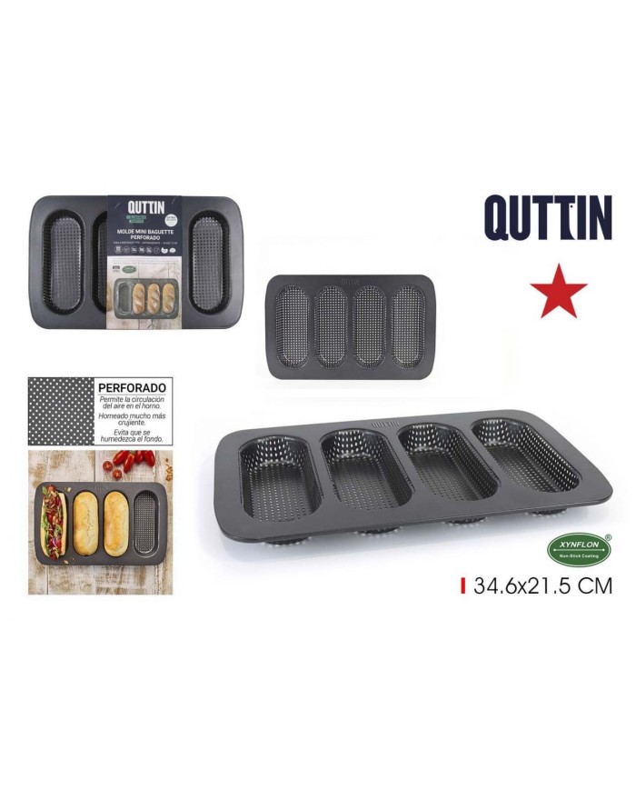 Y MOLDE 4 BAGUETTE PERFORAD 34.6X21.5 QUTT