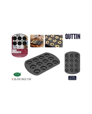 MOLDE HORNO ROSQUILLAS 12UNDS 4.5CM QUTTIN