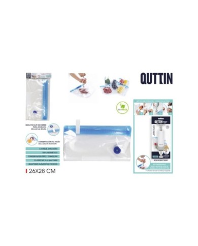 96SET 5 BOLSAS COMIDA REUT.VACIO 26X28CM QUTT