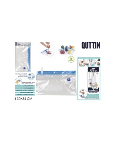 144SET 4 BOLSAS COMIDA REUT.VACIO 30X34CM QUTT