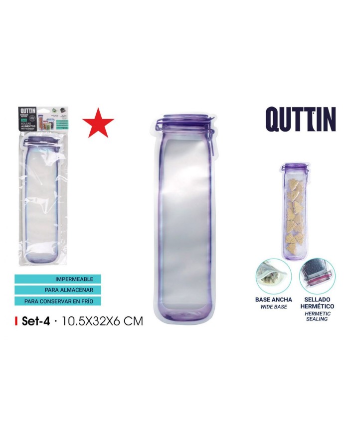 Y 144 SET4 BOLSA ALIMEN.REUTIL.10.5X32