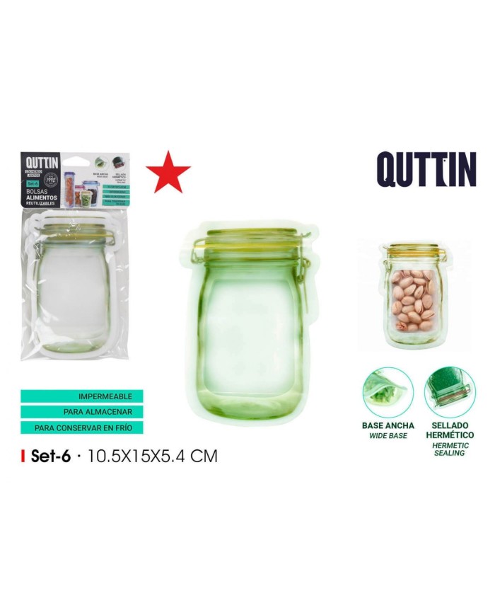 Y 144 SET6 BOLSA ALIMENTOS REUTI.10.5X