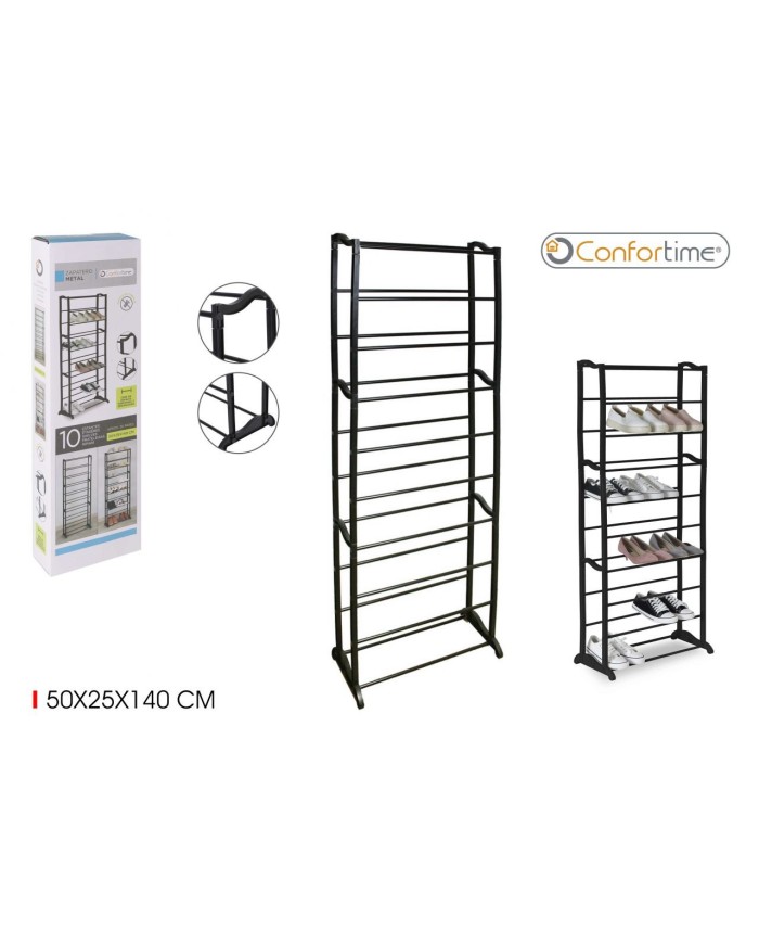 ZAPATERO METAL 30 PAR 50X25X140CM CONFORTIME