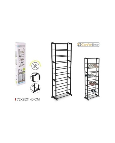 ZAPATERO METAL 40 PAR 72X25X140CM CONFORTIME
