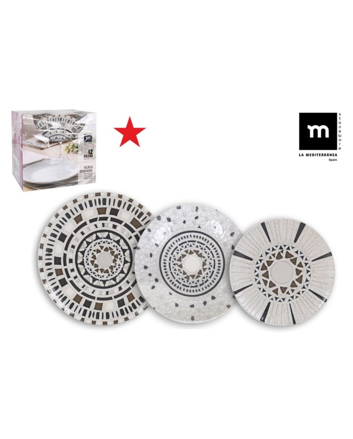 Y VAJILLA 12pcs BARROC Monaco IVORY BRIL