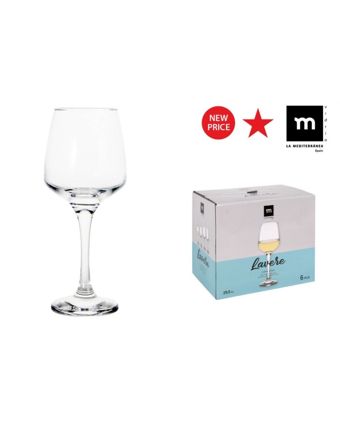 Y SET 6 COPAS VINO 295cc LAVERE MD
