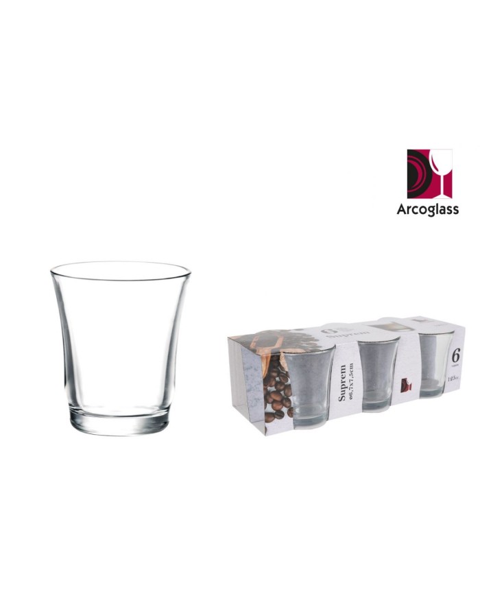 EKSET 6 VASOS BOMBON 125ml SUPREM AG