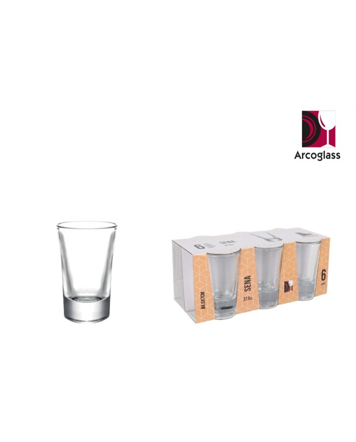 SET 6 VASOS CHUPITO 37.5cc SENA AG
