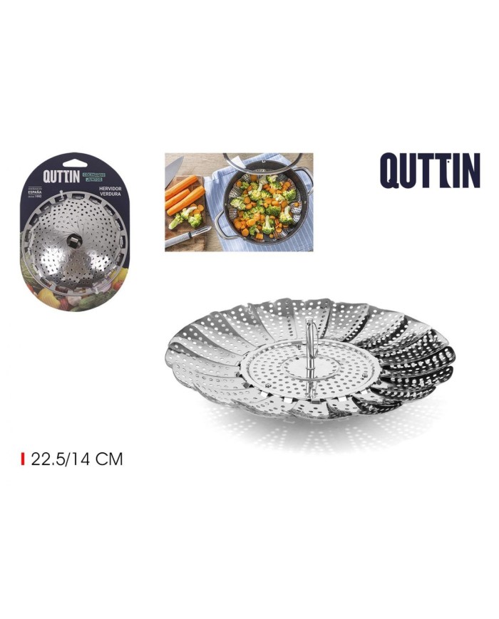 48 HERVIDOR VERDURA INOX. 22.5/14CM QUTTIN