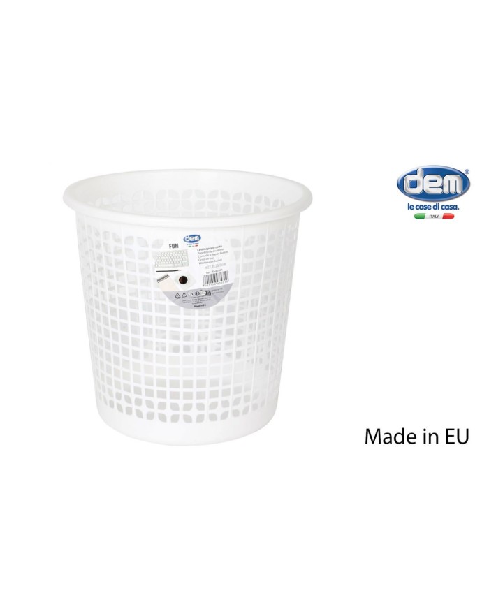 PAPELERA DE ESCRITORIO FUN BLANCA
