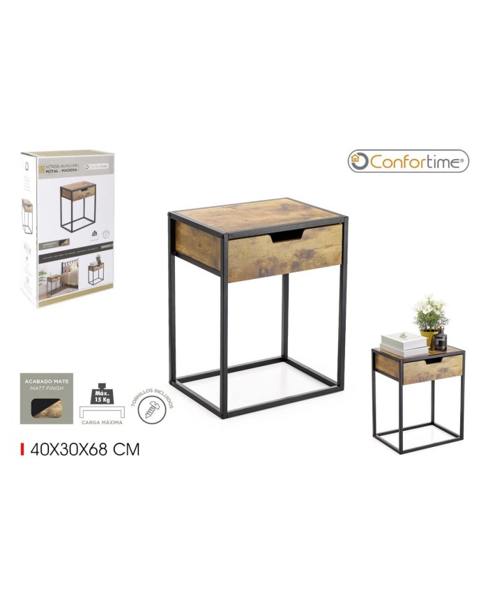 MESITA AUXILIAR C/CAJON 40X30X68CM CONFORTIME