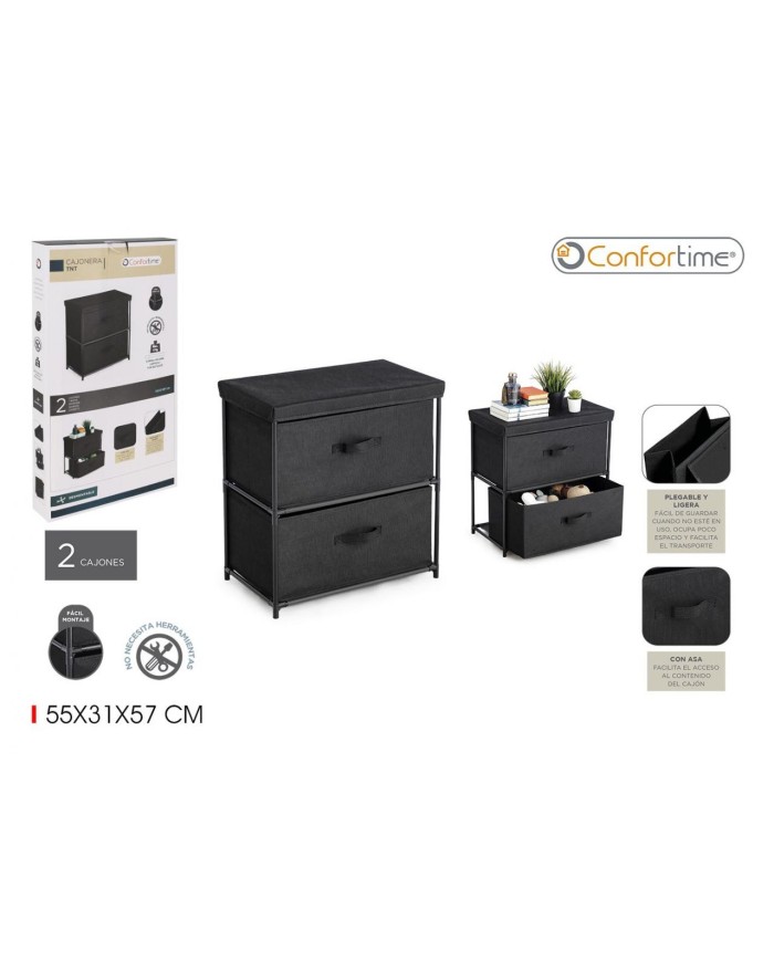 CAJONERA TNT 2 CAJONES 55X30X50CM CONFORTIME