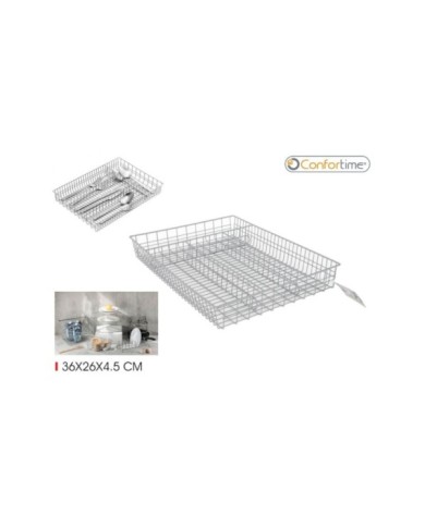 ORGANIZADOR UTENSILIOS GREY 36X26CM CONFORTIME