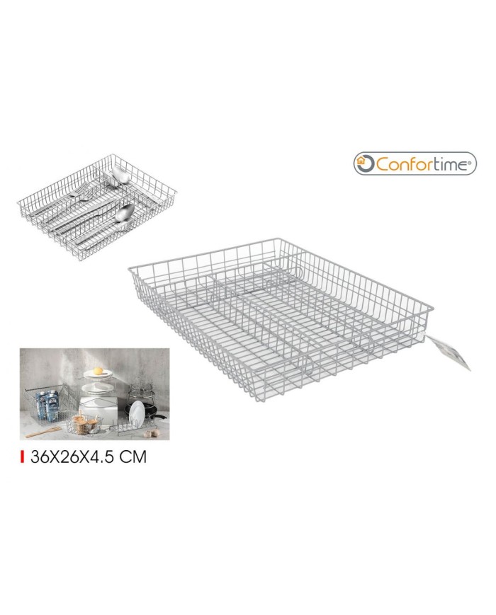 ORGANIZADOR UTENSILIOS GREY 36X26CM CONFORTIME