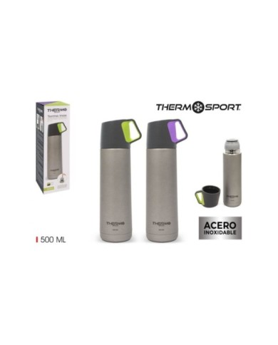 TERMO INOX MATE 500ML CON TAZA THERMOSPORT