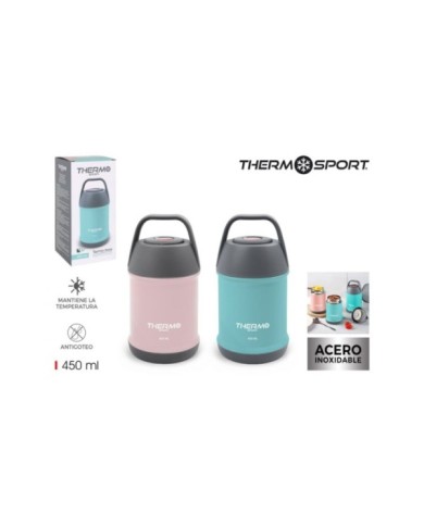 PRJ TERMO COMIDA ACERO COLORES 450ML THERMOS