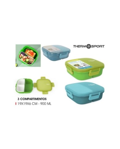 FIAMBRERA 3 DEPARTAMENTOS CUADRADA THERMOSPORT