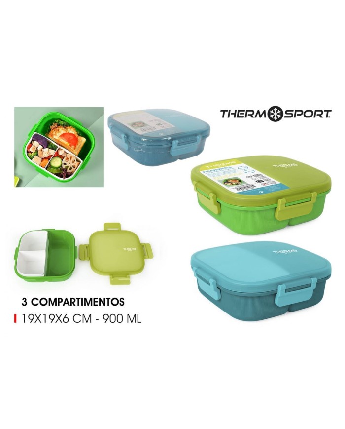 FIAMBRERA 3 DEPARTAMENTOS CUADRADA THERMOSPORT