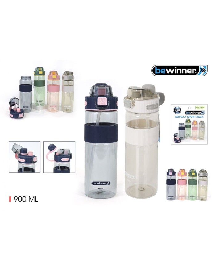 BOTELLA SPORT AGUA TRANSP. 900ML BEWINNER