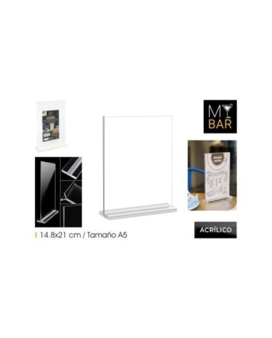 PORTA MENUS SOBREMESA 14.8X21CM