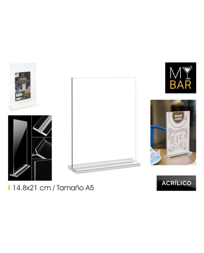 PORTA MENUS SOBREMESA 14.8X21CM