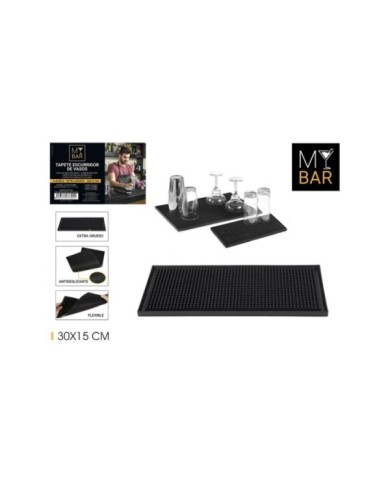 TAPETE ESCURRIDOR DE VASOS 30X15CM