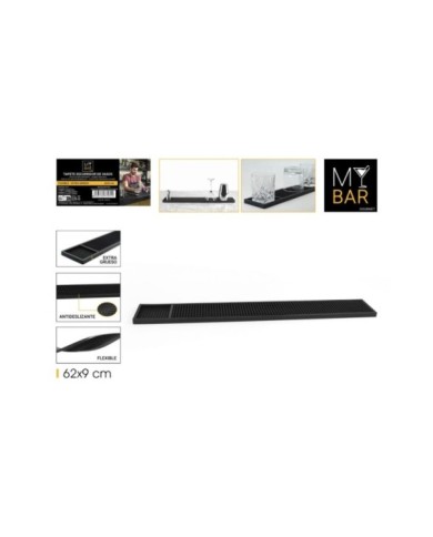TAPETE ESCURRIDOR DE VASOS 62X9CM MY BAR