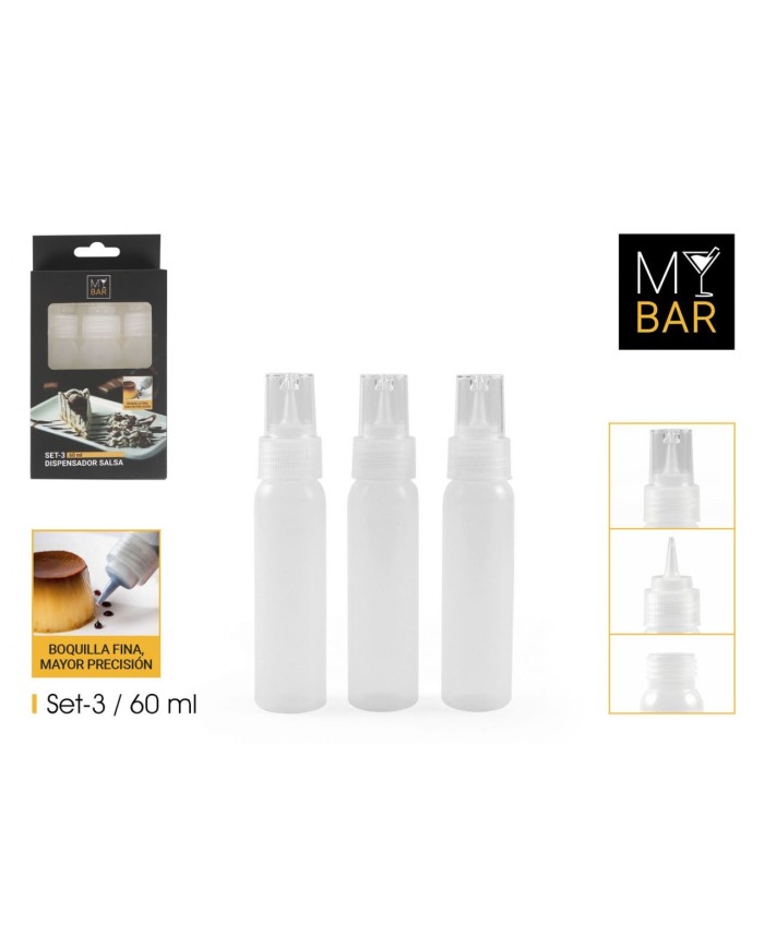 SET3 DISPENSADOR DE SALSA 60ML