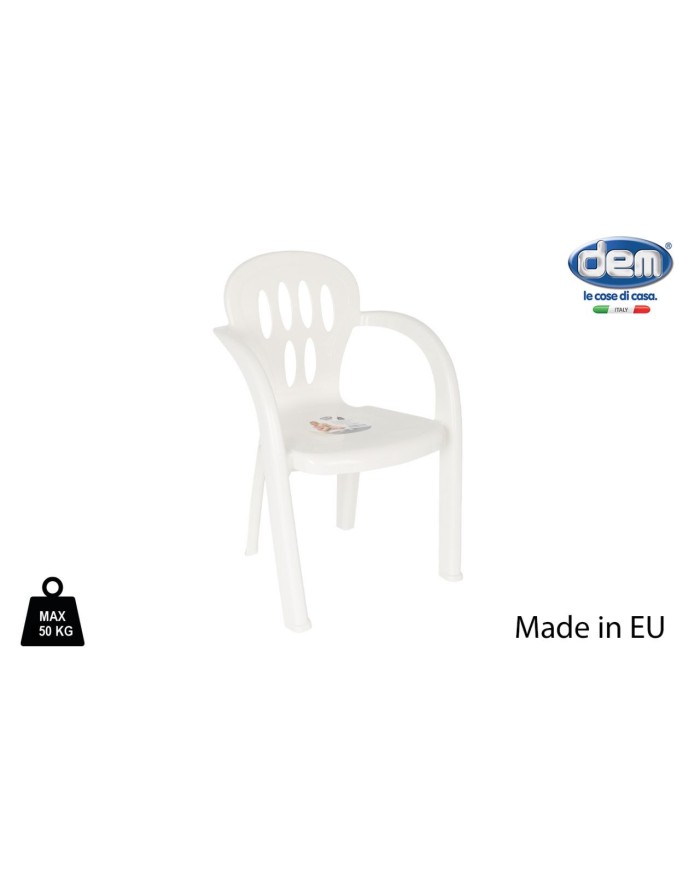 SILLA INFANTIL PLASTICO 35x33x51cm BLANCA