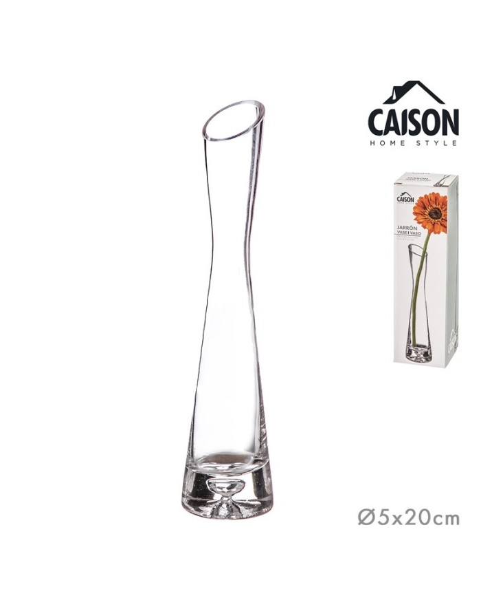 JARRON CRISTAL CAJA /REGALO 20 cm