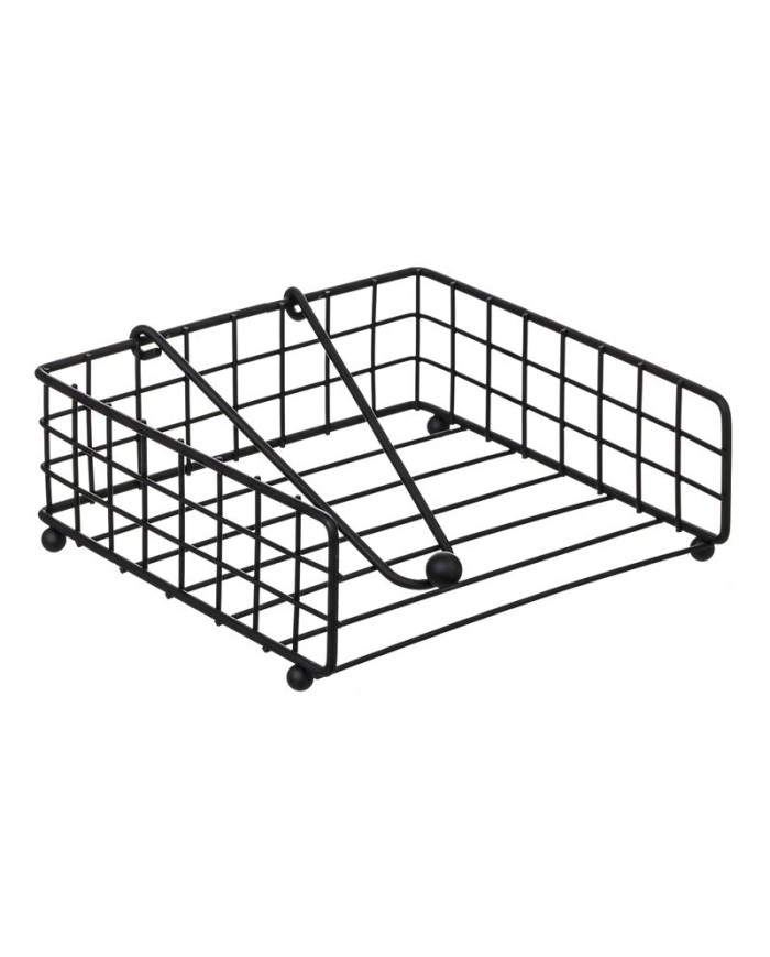 SERVILLETERO METAL NEGRO MATE 19 cm