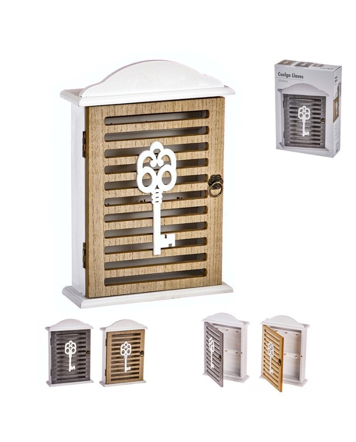 CUELGA LLAVES MADERA 28 cm SURT /2