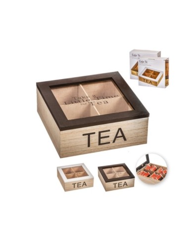 CAJA MADERA TEA 18x18x7 cm SURT/2