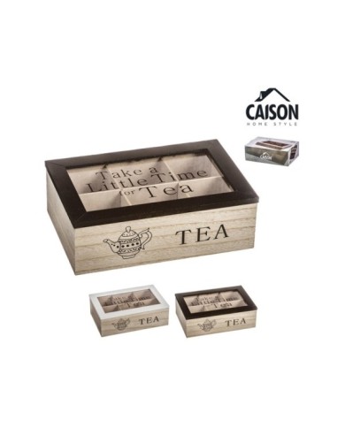 CAJA MADERA TEA 23x15x7.7  cm SURT/2