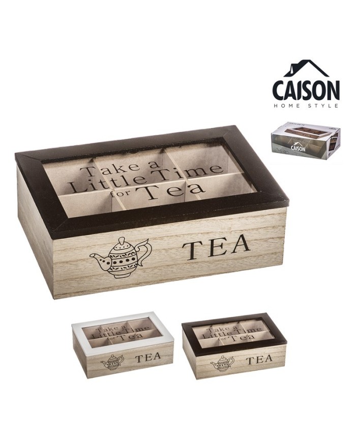 CAJA MADERA TEA 23x15x7.7  cm SURT/2