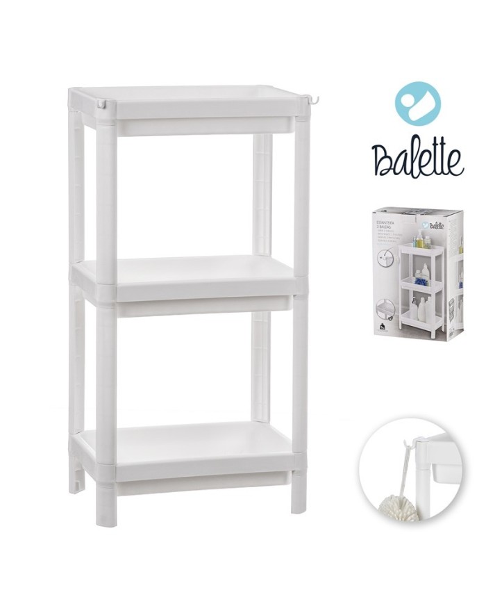 ESTANTERIA PLASTICO 3 BALDAS