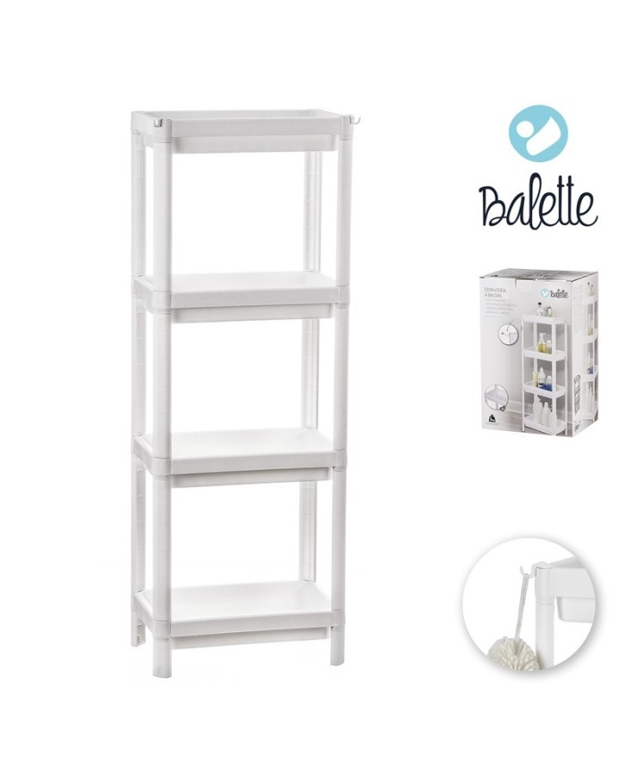 ESTANTERIA PLASTICO 4 BALDAS