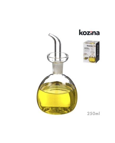 ACEITERA CRISTAL ANTIGOTEO REDONDA 250 ml