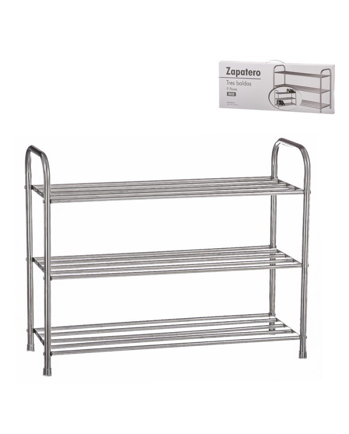 ZAPATERO 3 BALDAS ACERO INOXIDABLE