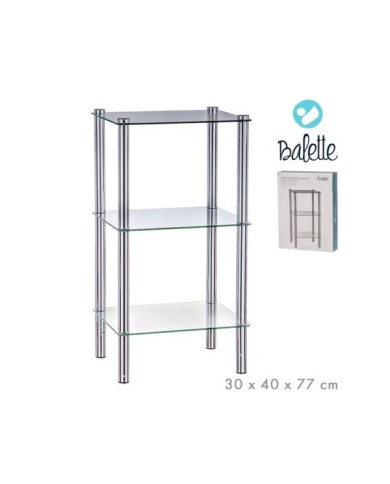 ESTANTERIA RECTANGULAR 3 ESTANTES CRISTAL