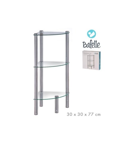 ESTANTERIA RINCONERA 3 ESTANTES CRISTAL