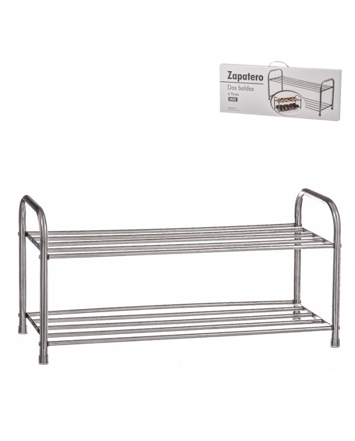 ZAPATERO 2 BALDAS ACERO INOXIDABLE