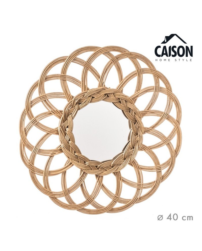 ESPEJO PARED RATAN SIF Ø40 cm