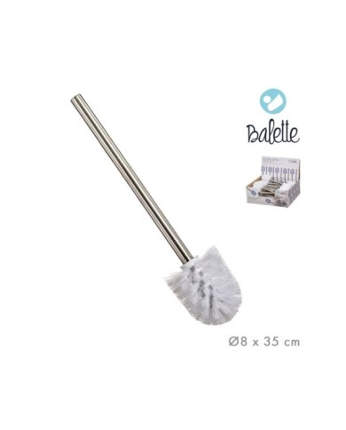 ESCOBILLA WC BLANCO ACERO INOXIDABLE