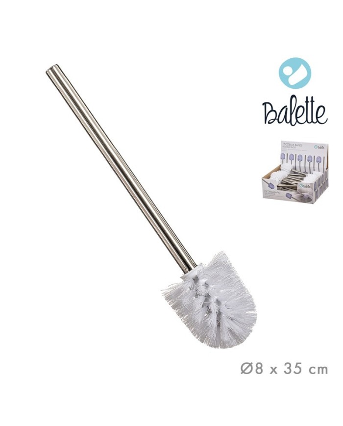ESCOBILLA WC BLANCO ACERO INOXIDABLE