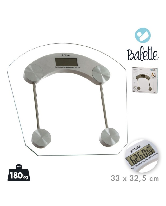 BASCULA DE BAÑO DIGITAL CRISTAL